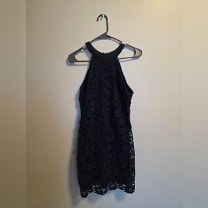 Lulu's Midnight Blue Lace Mini Dress